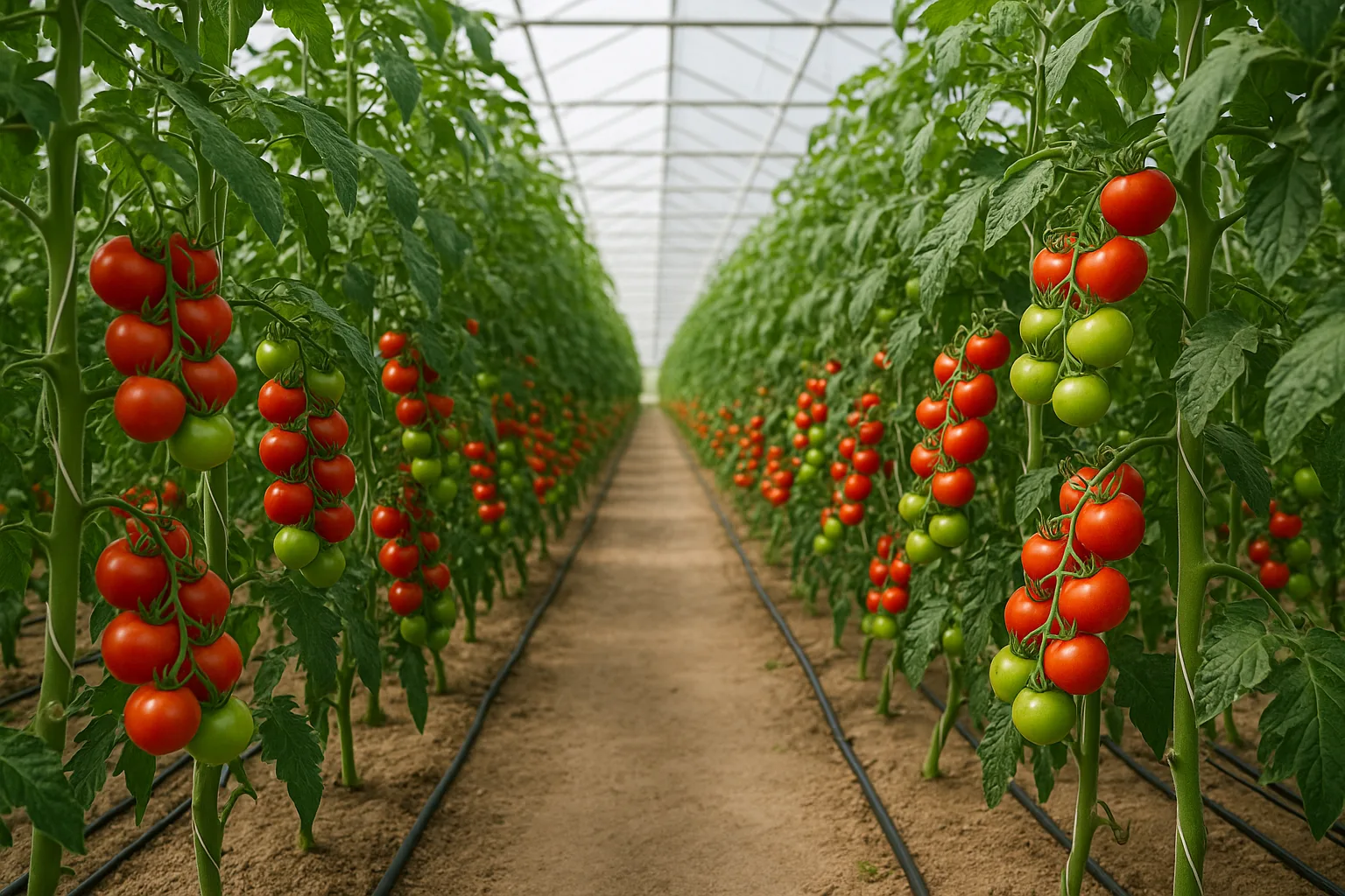 Serre de tomates dans la région d'Agadir